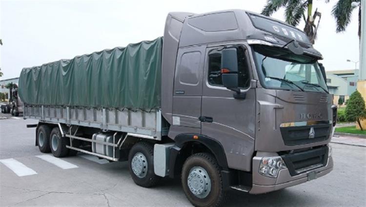 Xe tải thùng Howo 4 chân 371hp A7